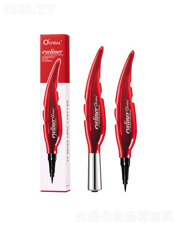 廣東萬(wàn)妝 歐倩雅紅羽毛眼線筆 防水不暈染